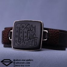 دستبند عقیق مشکی نقش یا اباعبدلله الحسین
