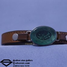 دستبند عقیق سبز نقش یا حسین