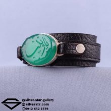 دستبند عقیق سبز نقش یا زینب