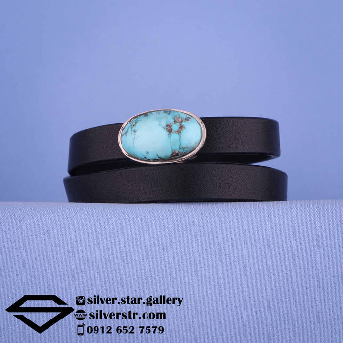 دستبند مردانه فیروزه نیشابوری اصل کد 0758