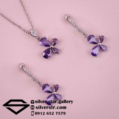 نیم ست زنانه آمیتیست اتمی کد 1501